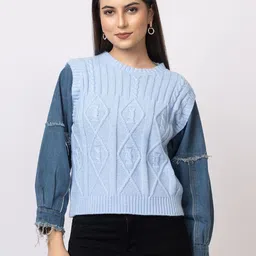 GFO Women Solid Woollen Sweaters-image-11