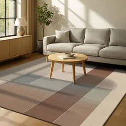 OBSESSIONS Brown & Blue Geometric Printed Carpet-picture-15