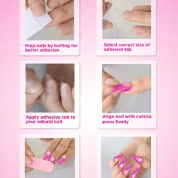 PRIVIU Set Of 24 Metallic Duochrome Stick-On Nails image 3