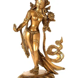 Exotic India Gold-Toned Buddha Figurine Showpiece-image-22