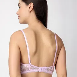 Floret Bra Medium Coverage Pink Lightly Padded Bra image 4