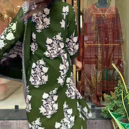 BAESD Women Floral Printed Regular Kurta with Palazzos & With Dupatta-picture-10