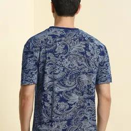 Allen Solly Men Printed Raw Edge T-shirt image 5