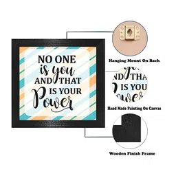 Chaque Decor White & Blue Printed Wooden Quotes Wall Art image 4