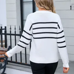 JC Mode Women Striped Pullover image 4