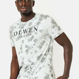 OLWEN Men Coolmax Typography Printed Round Neck Cotton T-shirt-picture-23