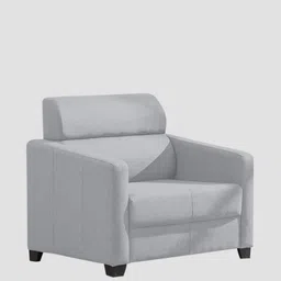 febonic Devo Fabric 1 Seater Sofa In Coin Grey Colour image 3