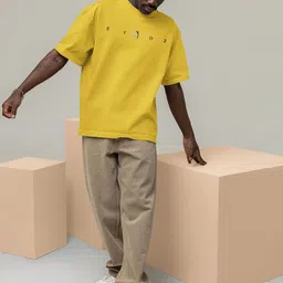 Elibolz Men Printed Drop-Shoulder Sleeves Bio Finish T-shirt image 5