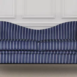 woodsworth from pepperfry Regal Velvet 2 Seater Sofa In Blue & White Color image 1