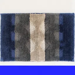 CROWN MATTINGS Blue 1400 GSM Microfibre Bath Rugs image 3