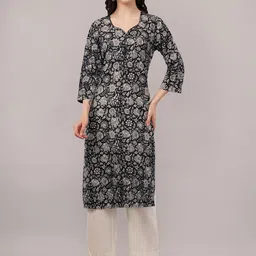 EELIKA Women Floral Printed Indie Prints Kurta image 5