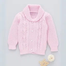 Little Angels Girls Cable Knit Woollen Cardigan-picture-42