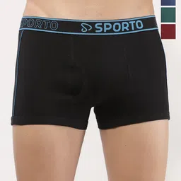 Sporto by Macho Men Pack Of 4 Short Trunks Sprto_M1020-B1-Dnm1-M1-Prt1-S-picture-18