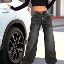 ROBECULT COLLECTION Women Comfort High-Rise Light Fade Stretchable Straight Fit Jeans image 4