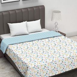 Trance Home Linen Blue & White Floral 150 GSM Single Bed Dohar-picture-20