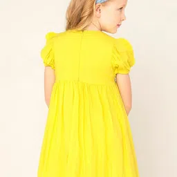Cherry Crumble Puff Sleeve Fit & Flare Dress image 3