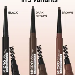 Glam21 Micro Blading Eyebrow Pencil With Dense Spoolie Brush- 0.3 g- Dark Brown image 5