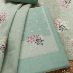 Soch Floral Woven Design Sequinned Chanderi Unstitched Dress Material-picture-28