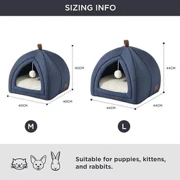 house of common Cat Beds for Indoor-2 in 1 Cat Cave House Tent for Kittens S Pet Bed image 3