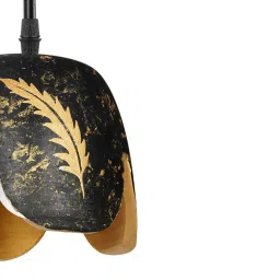 flicker shine Golden Leaf Wave Terracotta Ceiling Hanging Light image 5