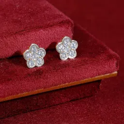 GIVA 14KT Gold & Lab Grown Diamond Floret Studs-image-46