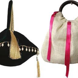 athizay Women Green, Gold, Pink, White Potli-picture-29