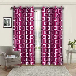 152 cm (5 ft) Window Polyester Semi Transparent Curtain Single Curtain-image-13