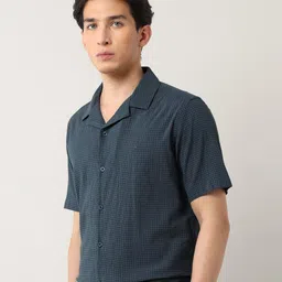 Arrow Men Textured Cuban Collar Casual Shirt image 4