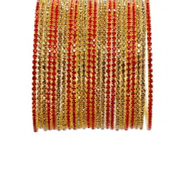 ZULKA Set Of 24 Gold Plated CZ Stone Studded Bangles image 3