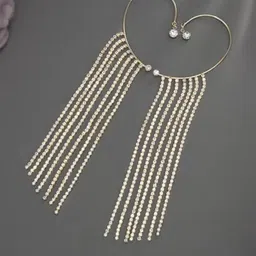 Vembley Gold-Plated Cubic Zirconia Alloy Ear Cuff image 4