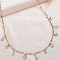 Bohey by KARATCART Gold-Plated Crystals Beaded Minimal Necklace-picture-1