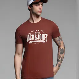 Jack & Jones Men Typography Printed Round Neck Cotton Slim Fit T-shirt-picture-10