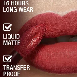 TILKOR Set Of 2 Matte Long Lasting Liquid Lipstick - 2.5 ml Each - Deep Marooned-Eagle Red image 3