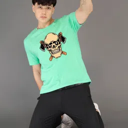 BRAWNY BATTLER Men Graphic Printed Round Neck Cotton T-shirt image 4