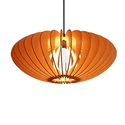 Homesake Brown & White Textured Ceiling Lamp image 3