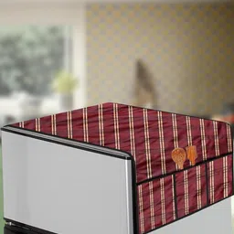 The Furnishing Tree Red Printed Refrigerator Cover-picture-33