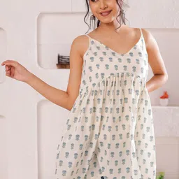 VASVI Floral Print Cotton Top image 3