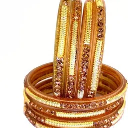 Raj world Gold Glass Artificial Stones Bangle-picture-11