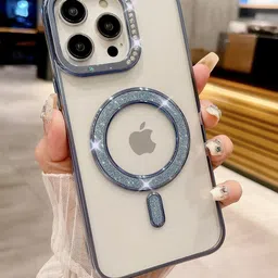 Luxury Kase Transparent Back Cover for iPhone 16 Pro Max with Shimmer MagSafe Ring-picture-15
