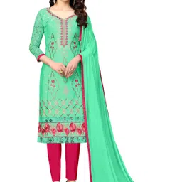 Maroosh Floral Embroidered Cotton Unstitched Dress Material-image-14