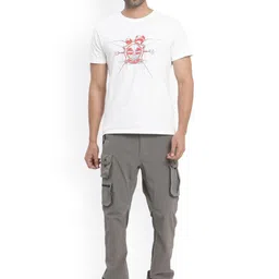 Royal Enfield Men Solid Mid-Rise Regular Trousers image 5