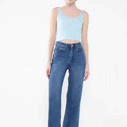 SHOWOFFFF Fringed Tank Crop Top image 2