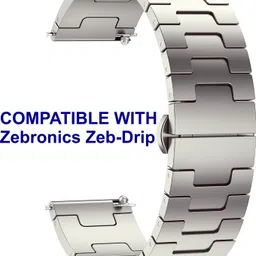 ACM WSM37Y20TT2726 Watch Strap Metal Steel 20mm for Zebronics Zeb-Drip Smartwatch Titanium Smart Watch Strap-image-1