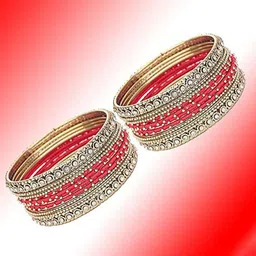 trylo fashion Set Of 20 Stone Studded Chuda Bangles-picture-27