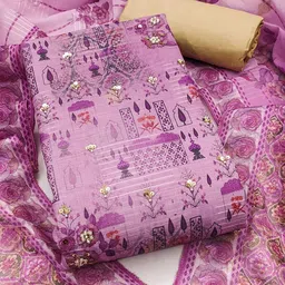 Peachmode Printed Viscose Rayon Unstitched Dress Material-image-31