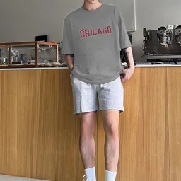 Genzy Men Typography Printed Drop-Shoulder Sleeves Applique T-shirt image 5