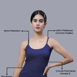 FBAR Pack Of 2 U-Neck Bio Wash Pure Cotton Camisoles image 2