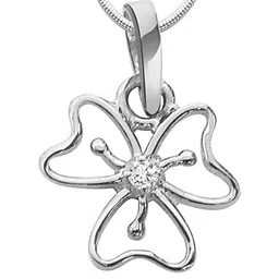 Surat Diamond Jewellery Floral Sterling Silver Pendant-picture-18