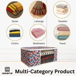 INNWYN White & Blue Geometric Printed Crack Resistant Multi-Utility Organiser image 5