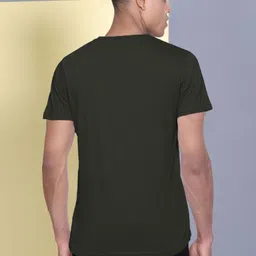MOUNTAIN COLOURS Men Solid Round Neck T-shirt image 2
